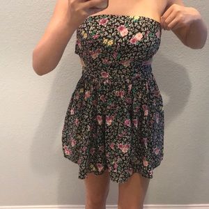 strapless mini dress